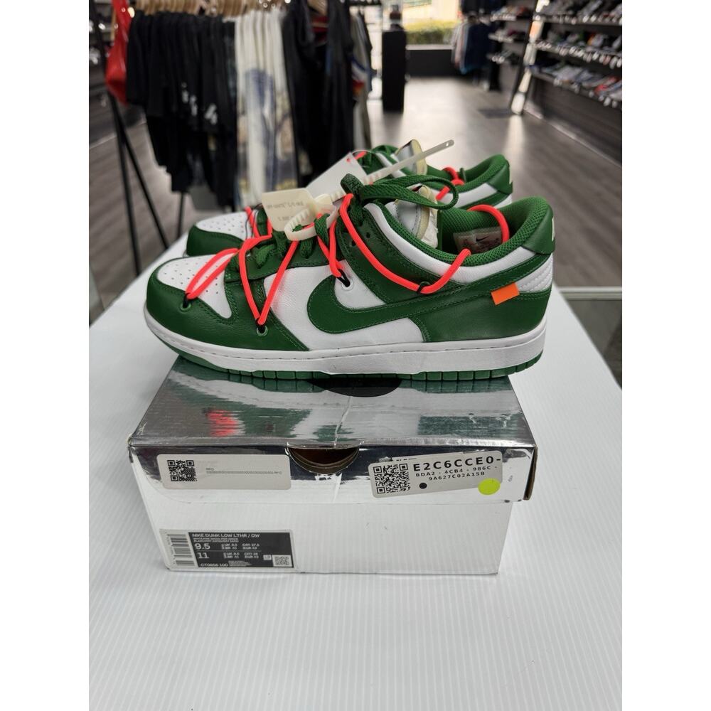 Size 9.5 - Nike x Off-White Dunk Low Pine Green CT0856-100